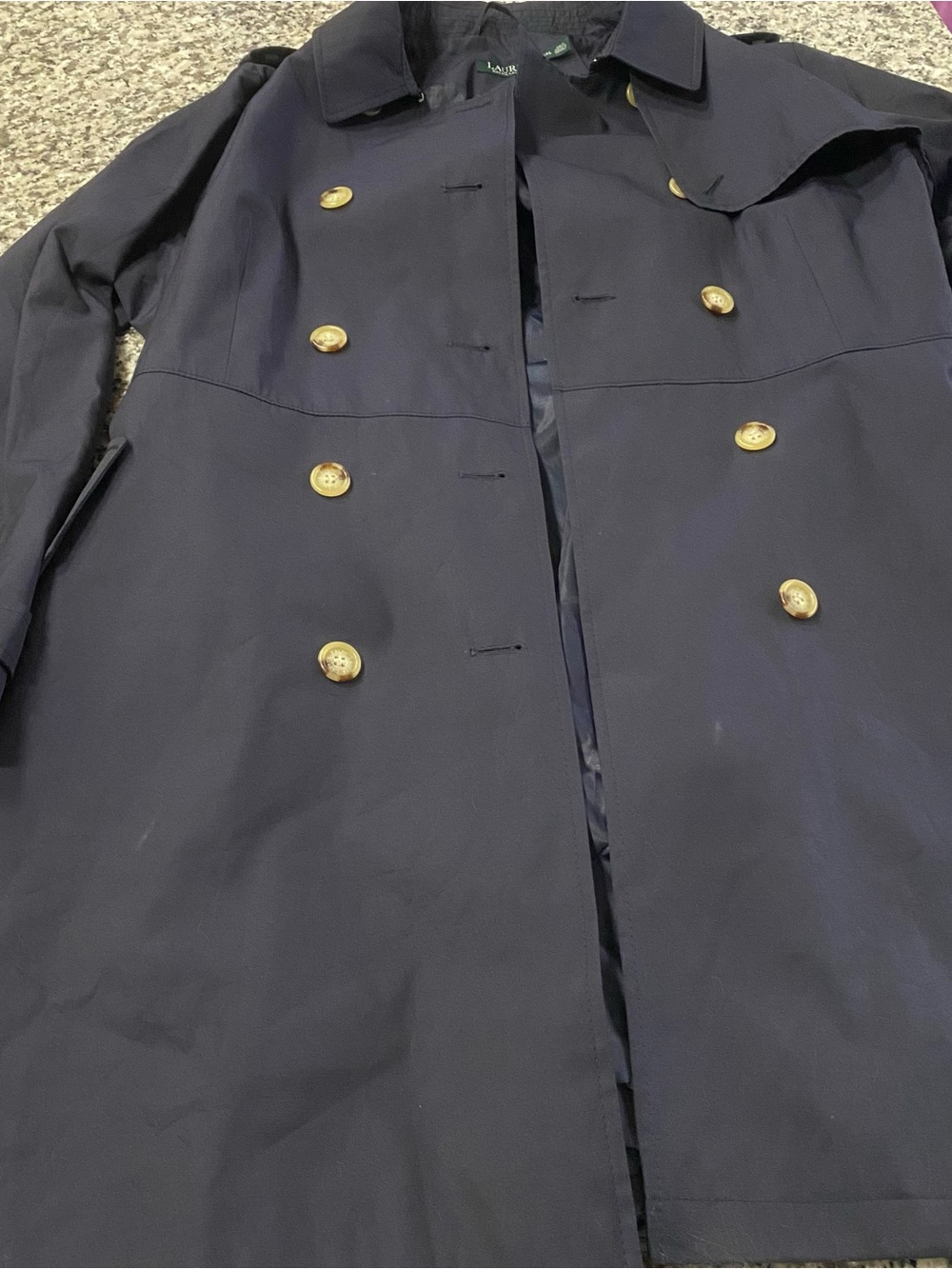 Lauren Ralph Lauren Dark Navy/Tan women's Dress coat  - XXL runs smaller